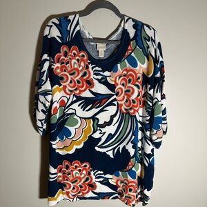 Chico's 3, Multicolor Floral Top